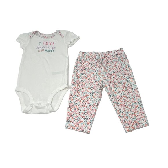 Baby Girl's - 3 Outfits - Jumpsuit, Sleeper, Leggings & Body Suit Size 3-6 M - Picture 8 of 11